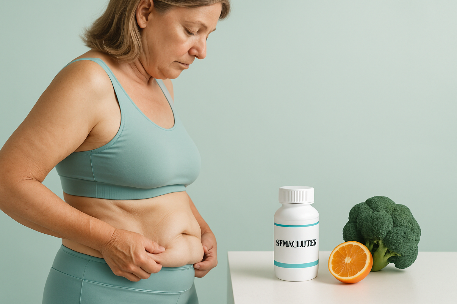 Person mit schlaffer Haut nach Gewichtsverlust durch Semaglutid